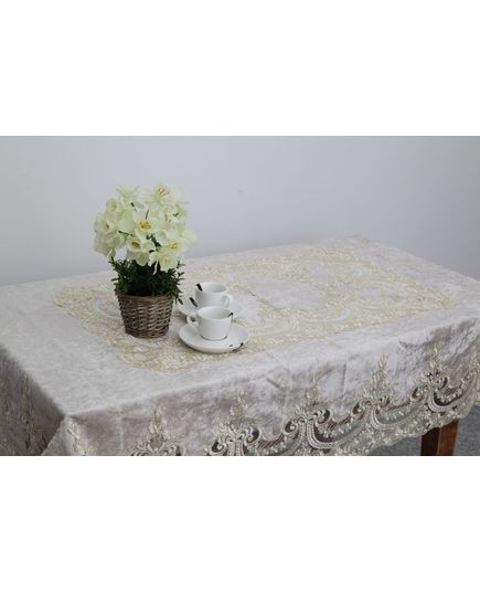 Скатерть 160х260 кофейный Magik Colection 20459, изображение 4