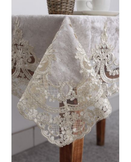 Скатерть 160х260 кофейный Magik Colection 20459, изображение 5