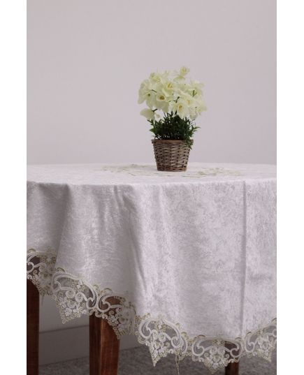 Скатертина 160 молочний Magik Colection 20496, зображення 2