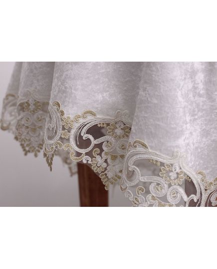 Скатертина 160 молочний Magik Colection 20496, зображення 4