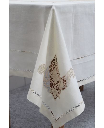 Скатерть 180х270 бежевый No Brand 17466, изображение 3