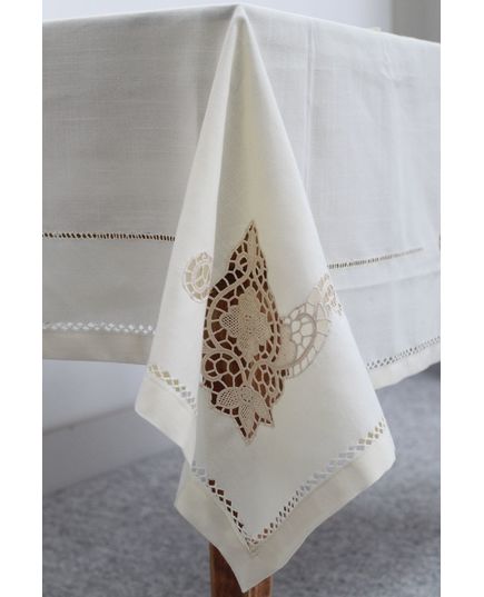 Скатерть 180х320 бежевый No Brand 18175, изображение 2