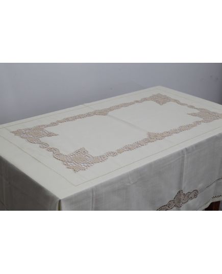 Скатерть 180х320 бежевый No Brand 18175, изображение 5