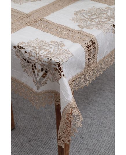 Скатерть 110х160 бежевый Ayova 2672, изображение 4