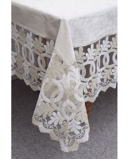 Скатерть 160х300 молочный Magik Colection 19301, изображение 5