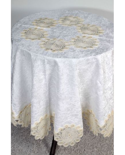 Скатертина 160 молочний Magik Colection 21415, зображення 7