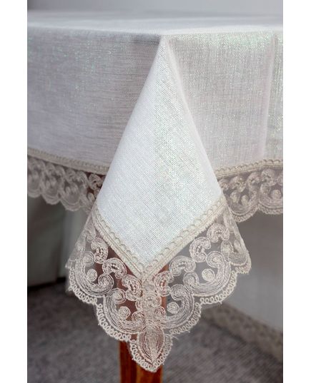 Скатерть 160х300 молочный Magik Colection 18596, изображение 4