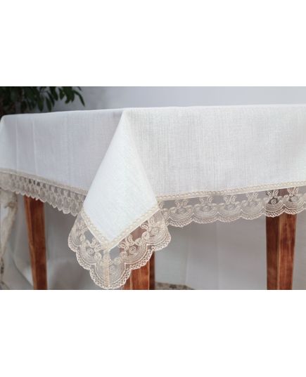 Скатерть 160х300 молочный Magik Colection 18596, изображение 3