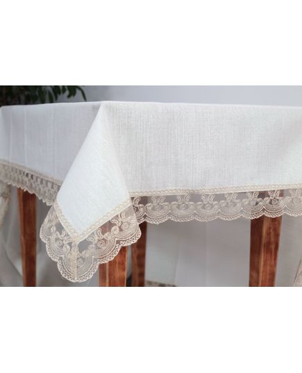 Скатерть 160х300 молочный Magik Colection 18596, изображение 5