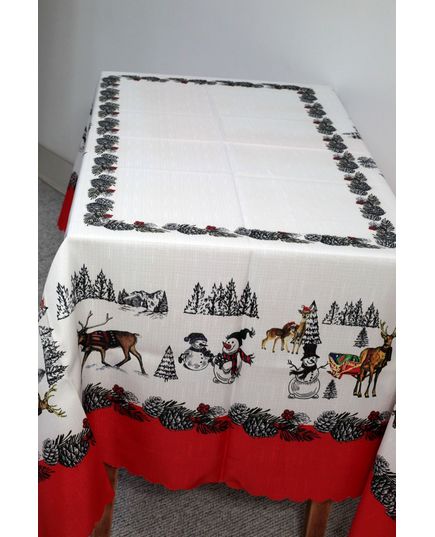 Скатерть 160х220 белый No Brand 21449, изображение 6