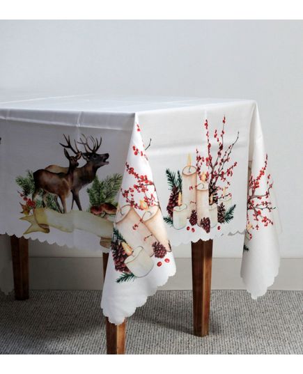 Скатерть 160х220 белый No Brand 21454, изображение 3