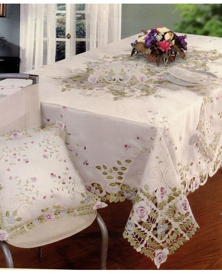 Скатертина 180х225 білий Elegant Lux 576, зображення 2