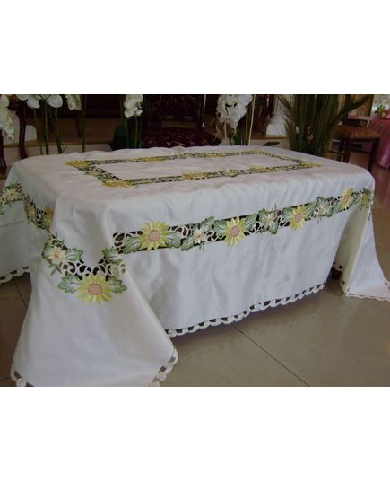 Скатерть 160х220 молочный TD Seul 8427, изображение 2