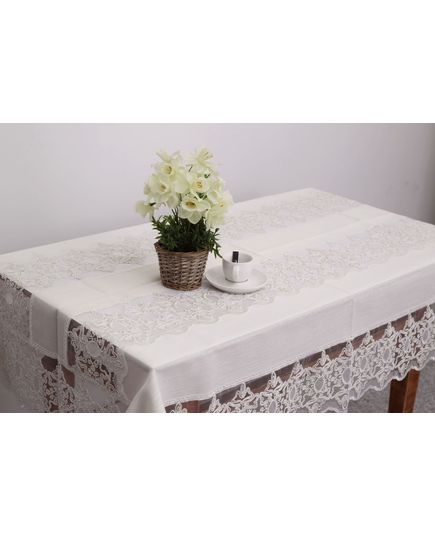 Скатерть 160х300 бежевый Magik Colection 20471, изображение 4