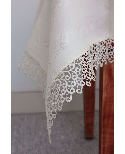 Скатерть 160х300 молочный Magik Colection 20467, изображение 5