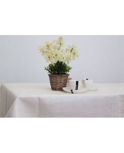 Скатерть 160х300 молочный Magik Colection 20467, изображение 6