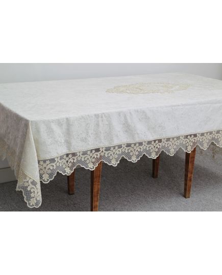 Скатерть 160х300 молочный Magik Colection 20474, изображение 4