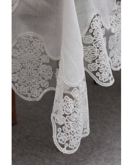 Скатертина 160х350 молочний Magik Colection 20491, зображення 5