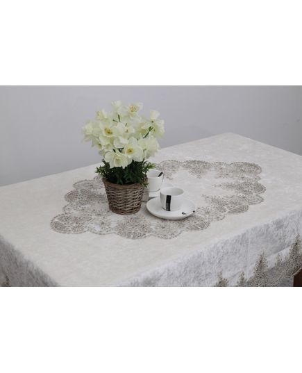 Скатерть 160х350 молочный Magik Colection 19303, изображение 3