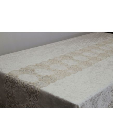 Скатерть 160х350 молочный Magik Colection 20492, изображение 4