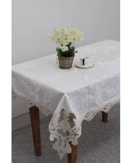 Скатерть 150х350 молочный Magik Colection 19759, изображение 6