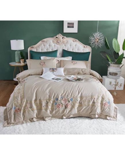 Комплект постільної білизни бежевий Apollo 20041, зображення 2