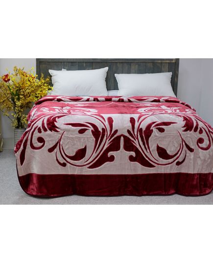 Плед 200х240 бордовий Oscar 13231, зображення 2