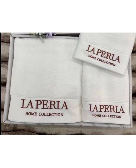Набір рушників 35х75,70х140 білий La Perla 20385, зображення 6