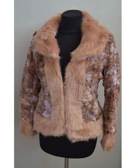 Шуба XXL-44 белый с серым Hl vitia wonafa 13652, изображение 2