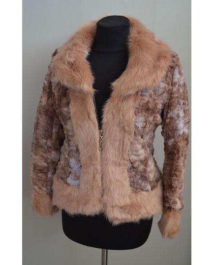 Шуба XXL-44 белый с серым Hl vitia wonafa 13652, изображение 3