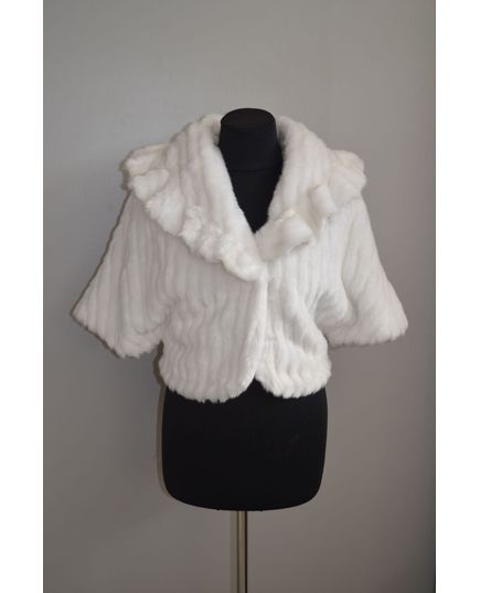 Меховой болеро белый  HL VITIA  WONAFA 13649, изображение 2