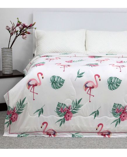 Одеяло 200х230 белый с розовым Dacron 17448, изображение 2