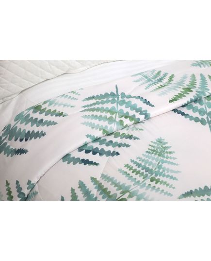 Ковдра 200х230 білий з зеленим Dacron 17447, зображення 4