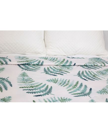 Ковдра 200х230 білий з зеленим Dacron 17447, зображення 5