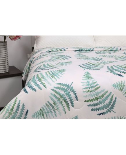 Ковдра 200х230 білий з зеленим Dacron 17447, зображення 7