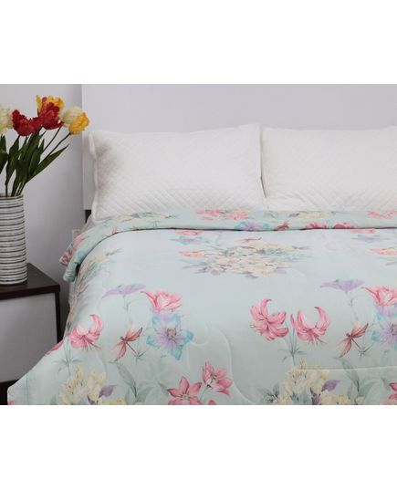 Ковдра 150х200 білий з блакитним Dacron 17444, зображення 3