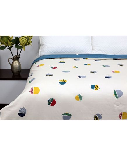 Ковдра 200х230 білий з синім No Brand 19098, зображення 2