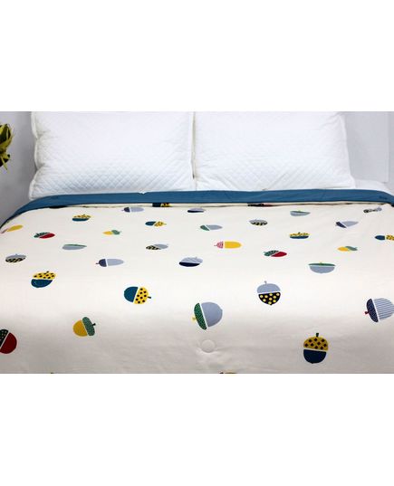 Ковдра 200х230 білий з синім No Brand 19098, зображення 3