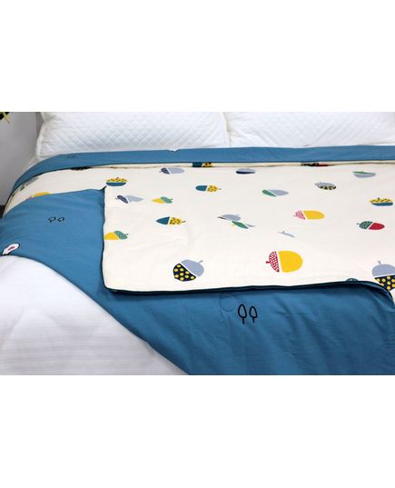 Ковдра 200х230 білий з синім No Brand 19098, зображення 7