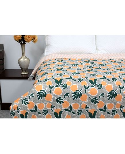 Одеяло 200х230 зеленый с оранжевым No Brand 19095, изображение 3