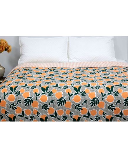 Одеяло 200х230 зеленый с оранжевым No Brand 19095, изображение 4