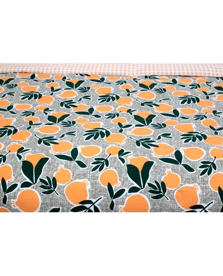 Одеяло 200х230 зеленый с оранжевым No Brand 19095, изображение 5