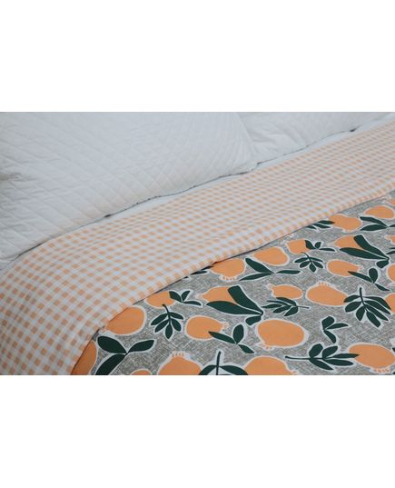 Одеяло 200х230 зеленый с оранжевым No Brand 19095, изображение 6