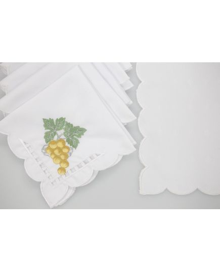 Набор салфеток 28х28 молочный Elegant Lux 2656, изображение 3