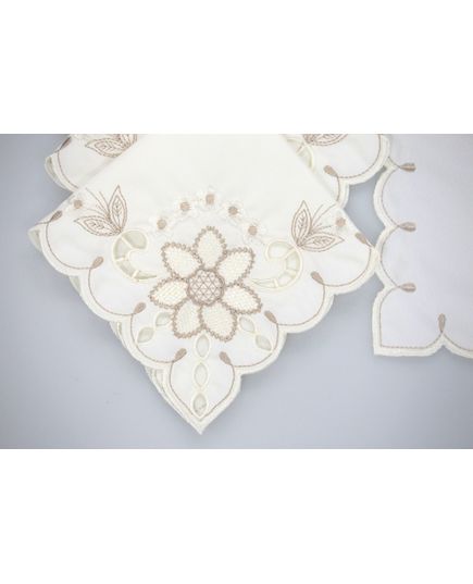 Набор салфеток 28х28 бежевый Elegant Lux 2655, изображение 3