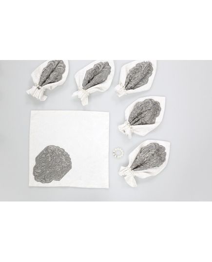 Набор салфеток 35х35 белый Elegant Lux 19709, изображение 6