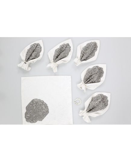 Набор салфеток 35х35 белый Elegant Lux 19709, изображение 7