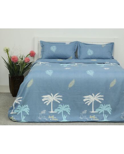 Комплект постельного белья синий Daguanyuan 21198, изображение 3