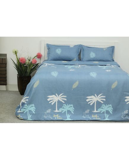 Комплект постельного белья синий Daguanyuan 21198, изображение 4