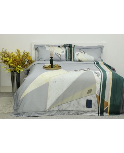 Комплект постельного белья серый No Brand 21262, изображение 2